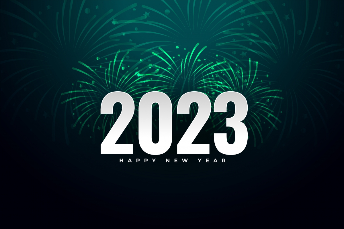 2023 绿色烟花 新年快乐 6k 壁纸 图片 素材 壁纸-第1张
