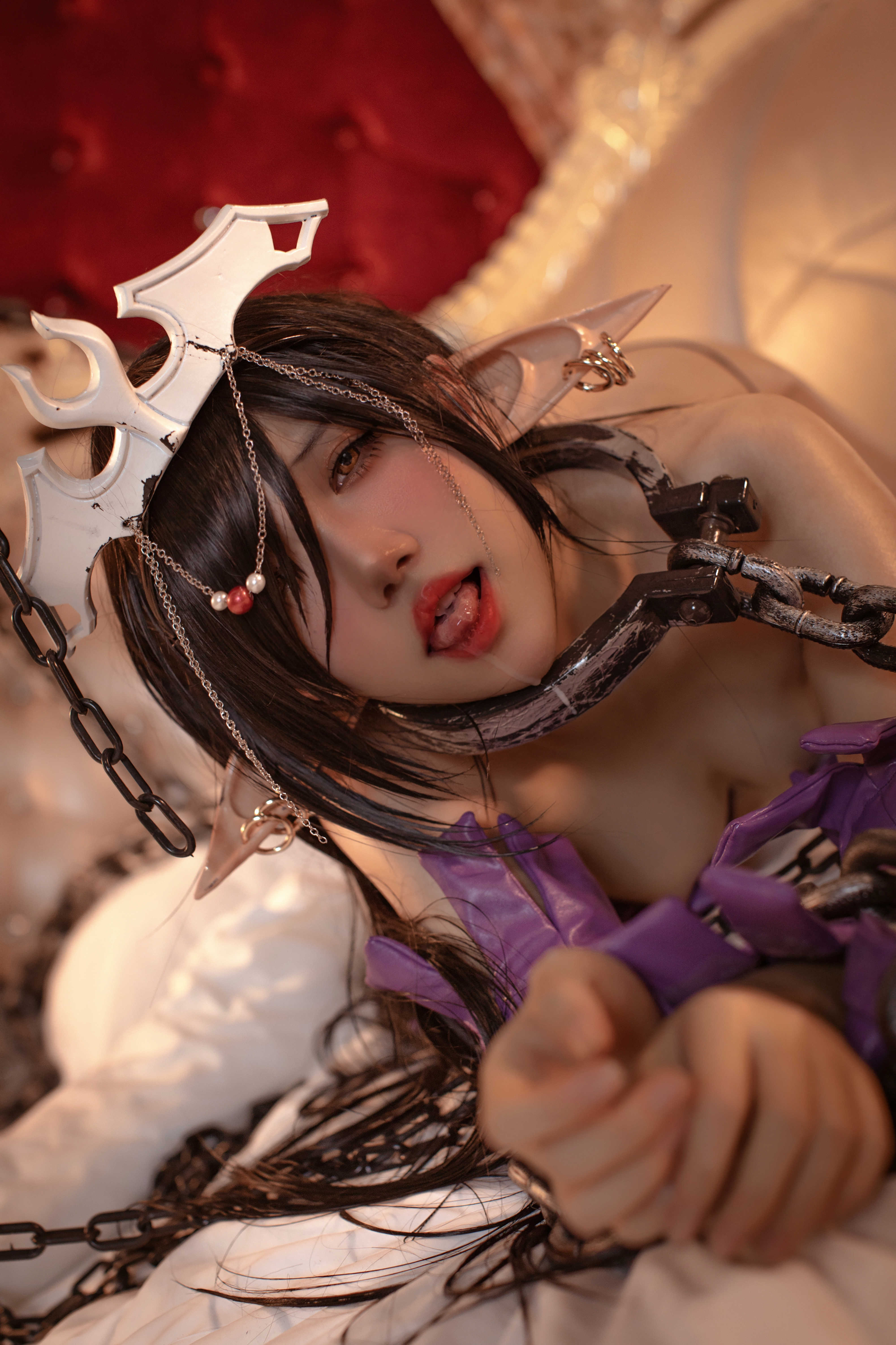 黑獣 黑精灵女王奥利卡 @阿薰kaOri COSPLAY-第4张
