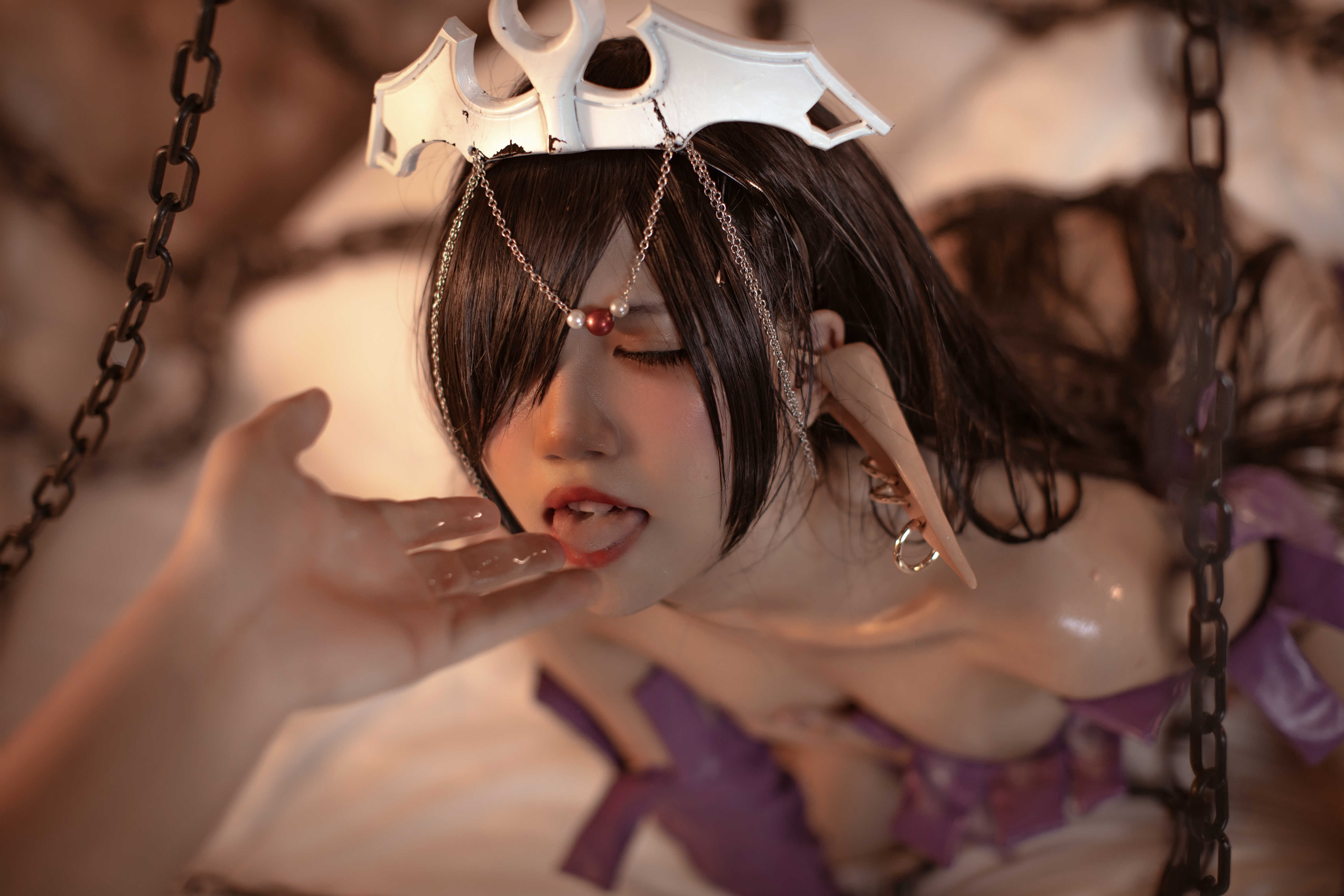 黑獣 黑精灵女王奥利卡 @阿薰kaOri COSPLAY-第11张