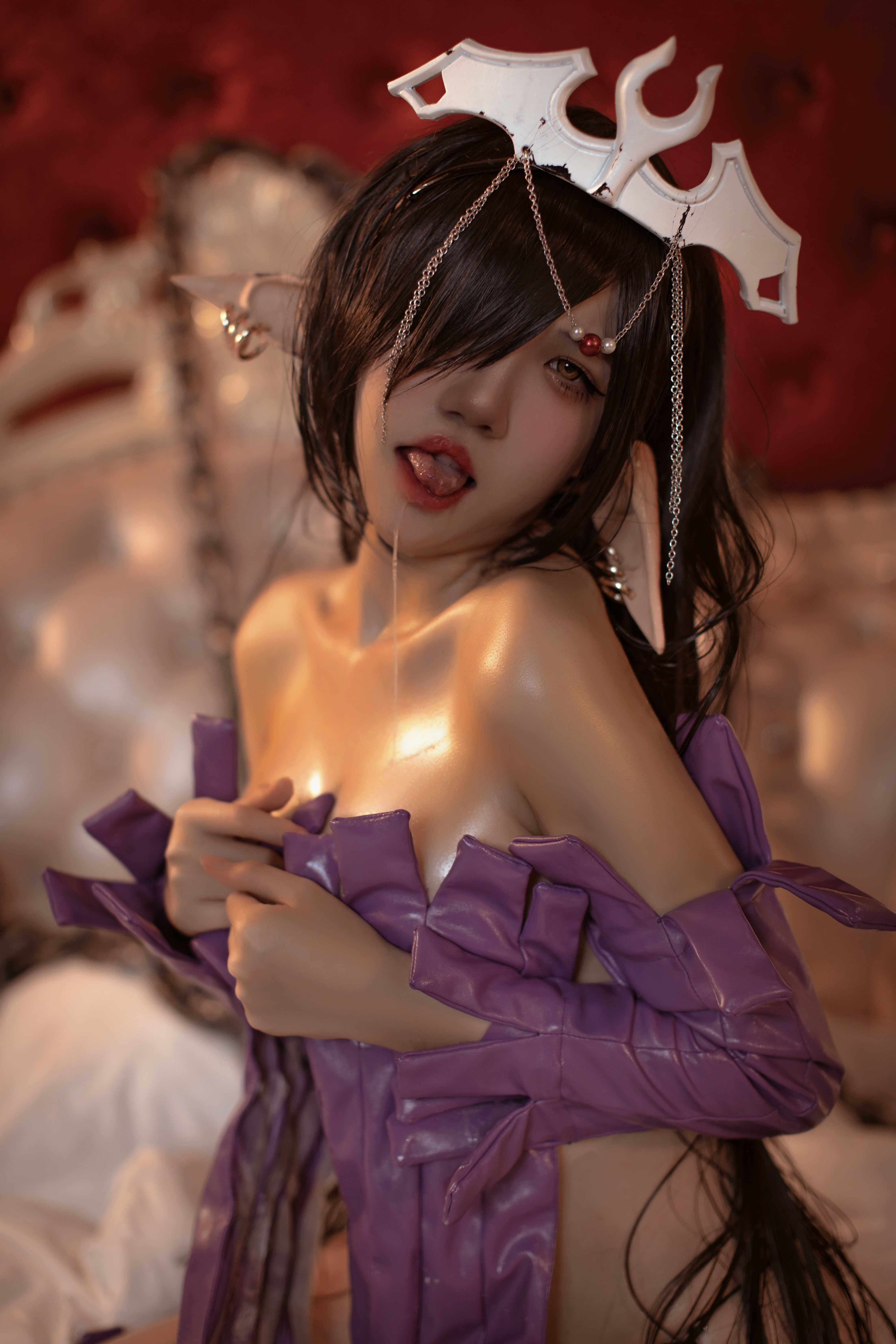 黑獣 黑精灵女王奥利卡 @阿薰kaOri COSPLAY-第12张
