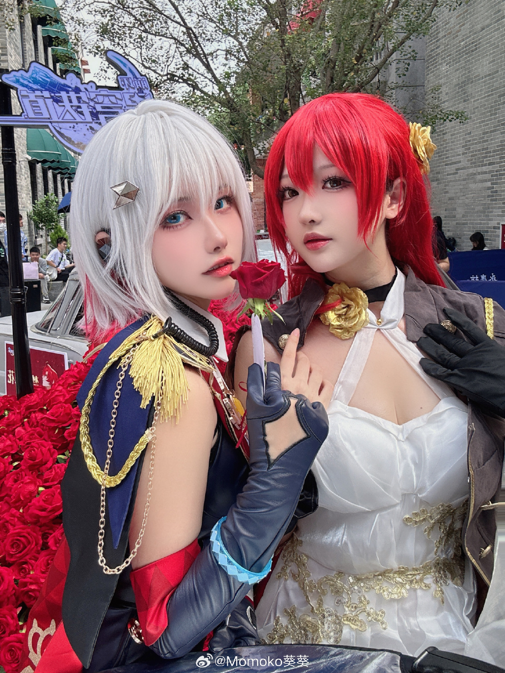 COSPLAY 听说有玫瑰花海，立刻就来拍啦！这就是二次元的执行力 崩坏：星穹铁道 托帕@Momoko葵葵 COSPLAY-第5张